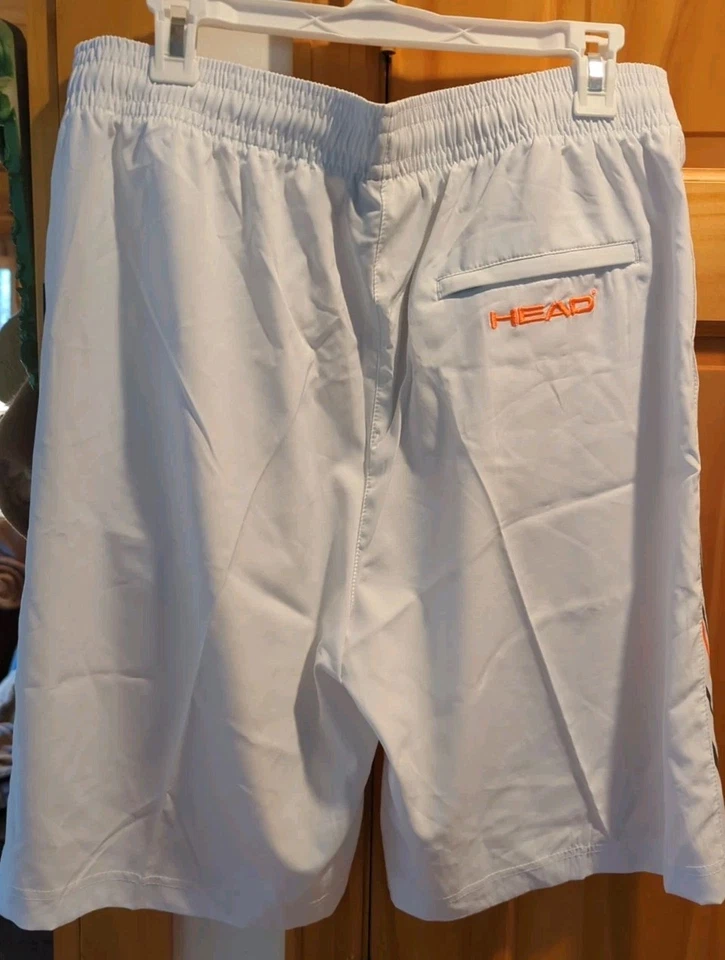 Nuevo con etiquetas Nuevo HEAD Hombre Blanco Tenis Pantalones Cortos Ligeros Talla Grande Foto 3 de 4