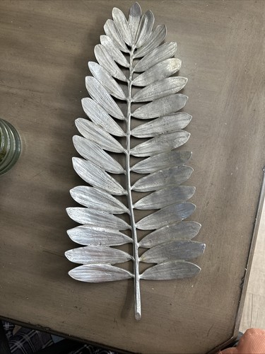 Vintage Michael Aram Silver-Toned Botanical Fern Bread/Tray 21" Decorative