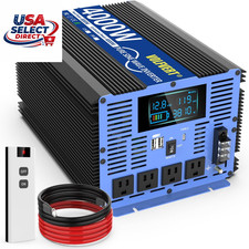 4000W Pure Sine Wave Inverter DC 12V to AC 110V 120V with USB Ports