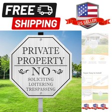 No Trespassing Signs Private Property, No Soliciting Sign for House, 10 x 10 ...