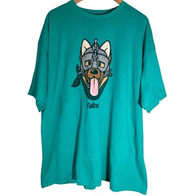 Loot Wear Men's Fallout Dogmeat Graphic T Shirt Loot Crate Teal 3XL