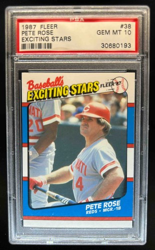 1987 Fleer Baseball's Exciting Stars Pete Rose #38 Reds PSA 10