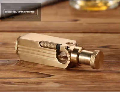 ZORRO S130 Hand-made Brass Carved Trench Kerosene Lighter Flamidor
