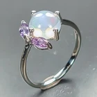 Jewellery Natural Opal Ring 925 Sterling Silver Size 7 /R478910