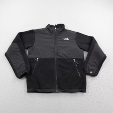 North Face Jacket Boys Large Black Polartec Fleece Denali Coat Full Zip Up Kids