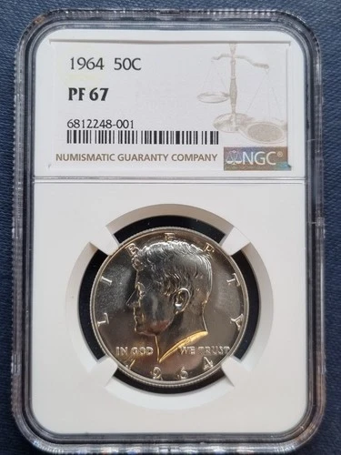 1964 Kennedy Proof Half Dollar 50c Silver Graded NGC PF67 #98598