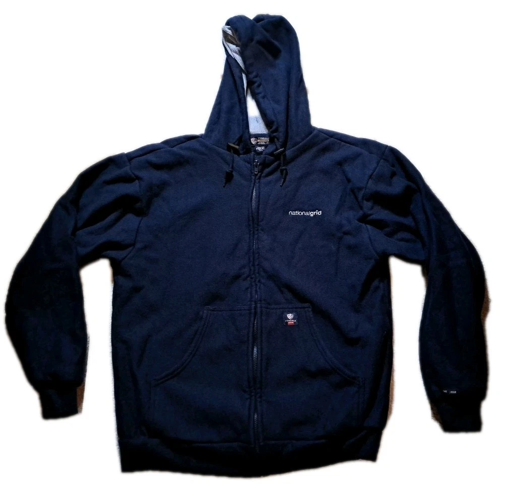 Tyndale FRMC Flame-resistant Zip-up Hoodie Size Large Made In USA Thermal Lined