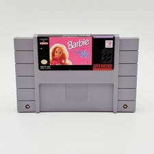 Barbie Super Model (Super Nintendo, SNES, 1993) Cartridge TESTED WORKING!