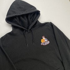 Vans Off The Wall Graphic Hoodie Sweatshirt Men  s M Black Cotton Blend