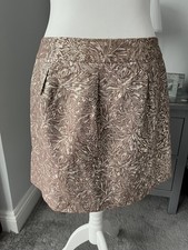 Stunning Classy Size 16 ET VOUS Flattering Gold & Camel Special Occasion Skirt