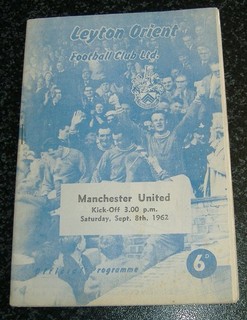 Leyton Orient v Manchester Utd 1962/63 EXC