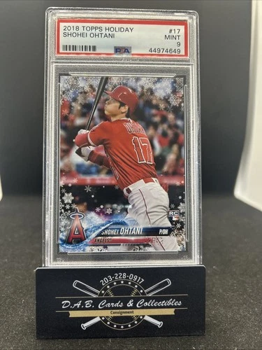 2018 TOPPS HOLIDAY SHOHEI OHTANI #17 Rookie RC - PSA 9 MINT ANGELS - V01