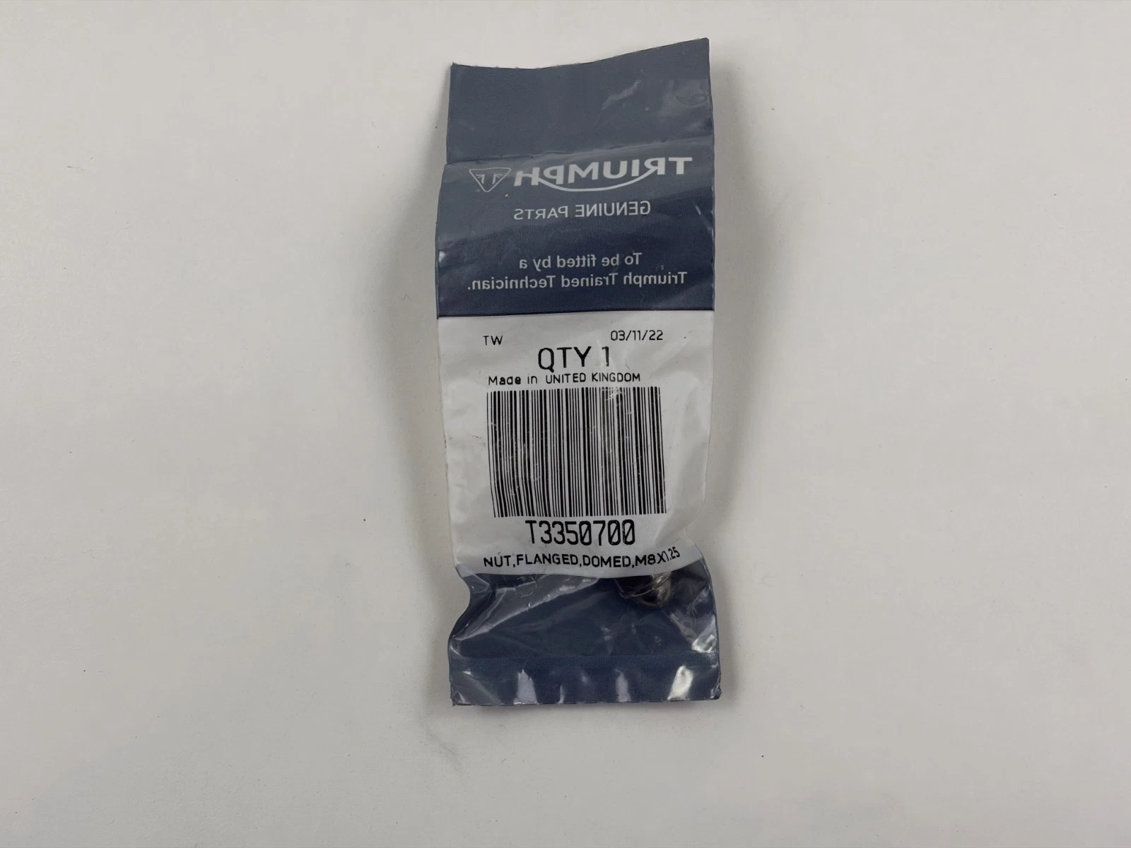 T3350700 | Triumph | Domed Flange Nut M8 x 1.25