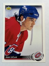 Vintage 1992 Upper Deck John LeClair Montreal Canadiens #55 NHL Hockey Card NM