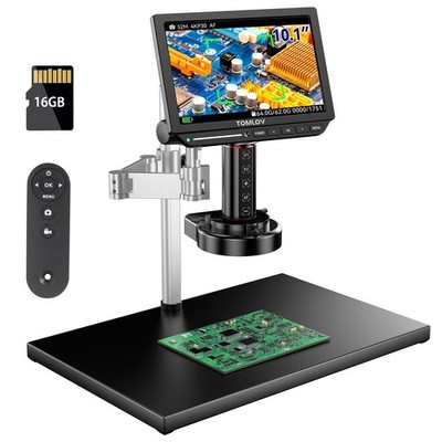 TM4K-AF-Max 4K Autofokus Digitalmikroskop 10-Zoll 16GB mit 360° Spin Flex Arm