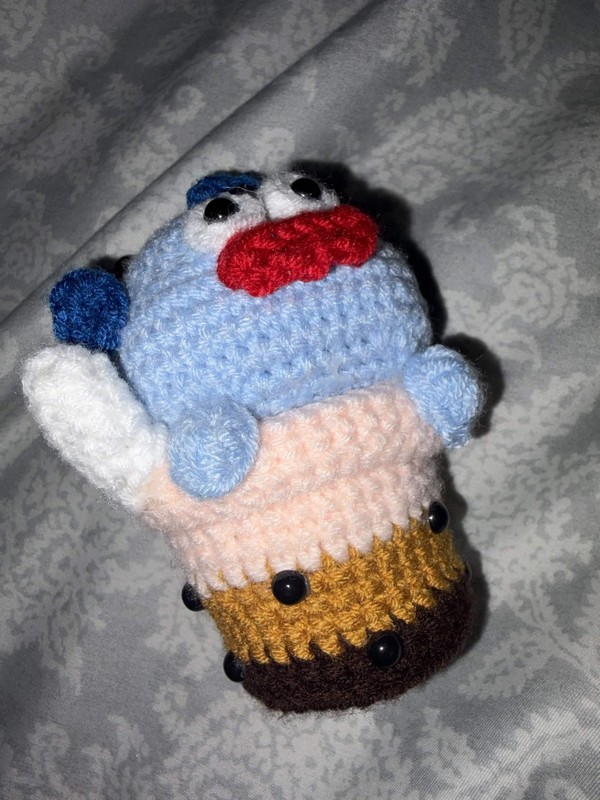Boba fishman crochet keychain
