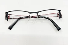 Norma Kamali 7289 Eyeglasses Rectangle Half Rim Black Cherry Cut 50-18-135
