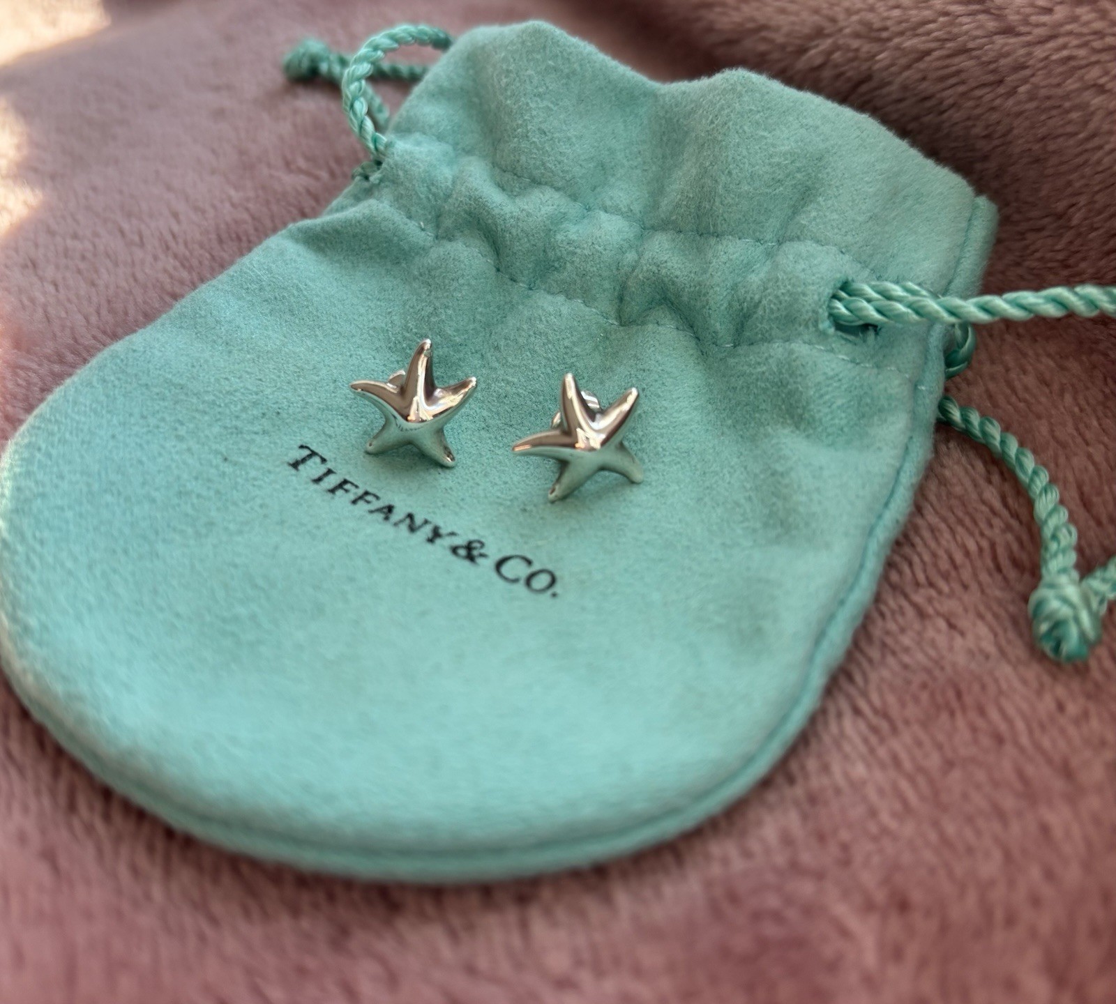 Tiffany Elsa Peretti Starfish Sterling Silver Stud Earrings, RRP 515.