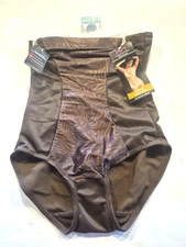 Maidenform Flexees Shapewear Ultra Firm Brown High Waist Brief Size Small New