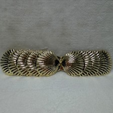 Gold Tone Seashell Belt Buckle Nautical Scallop Shell Statement NWT