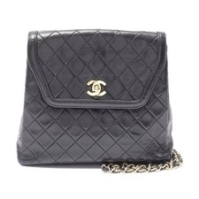 Chanel Lambskin Matelasse Shoulder Bag Women Black One Size 519050