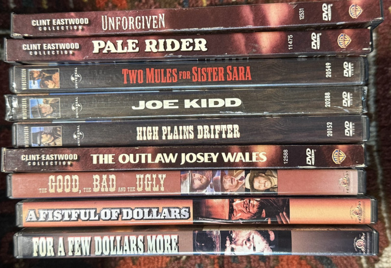 Westerns (9) DVD's Clint Eastwood Movies Lot PLUS Signed 8x10 BONUS