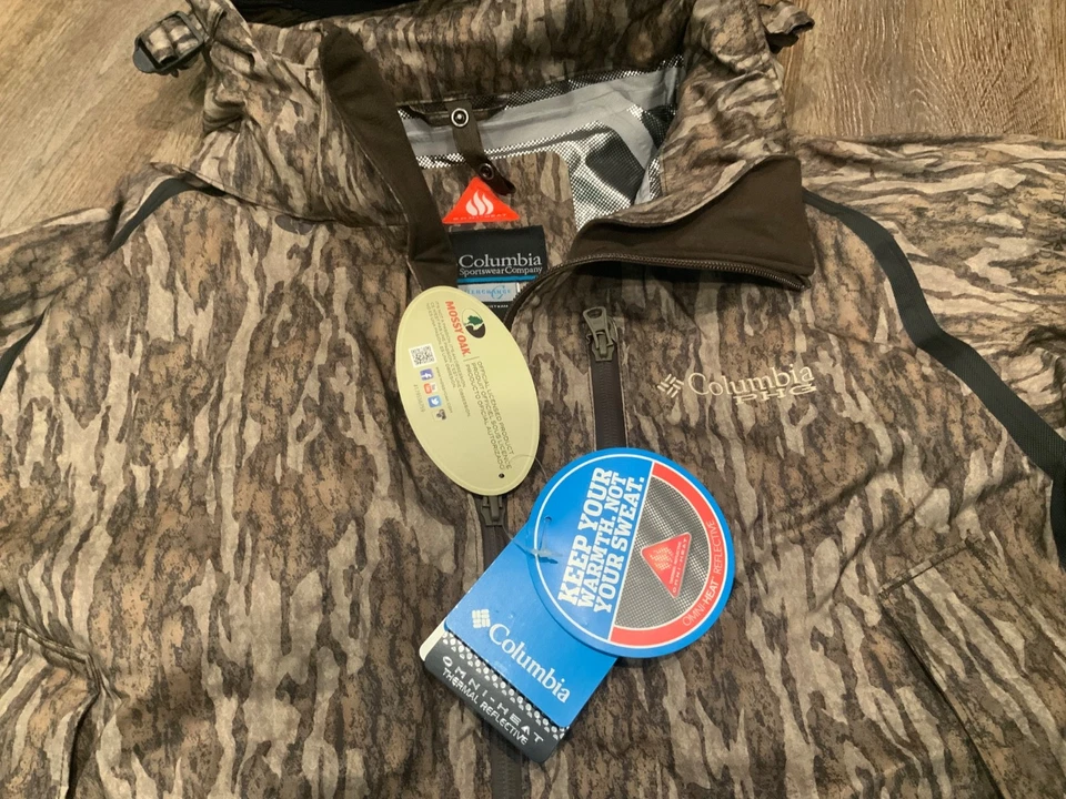 Columbia PHG Widgeon Mossy Oak Shell Jacket Max Hunting Waterproof Mens Sz M - Image 2 of 4