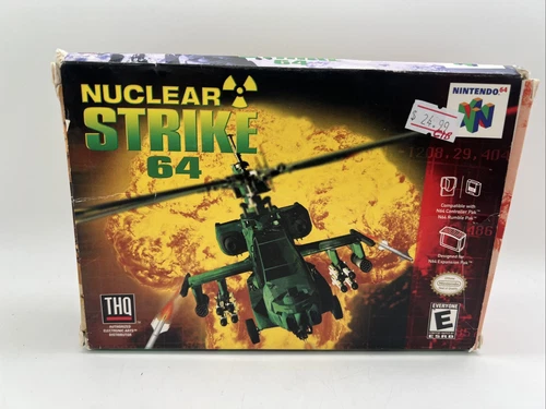 N64 Nuclear Strike 64 Complete In Box Nintendo 64 Cart Box Manual Fast Ship!