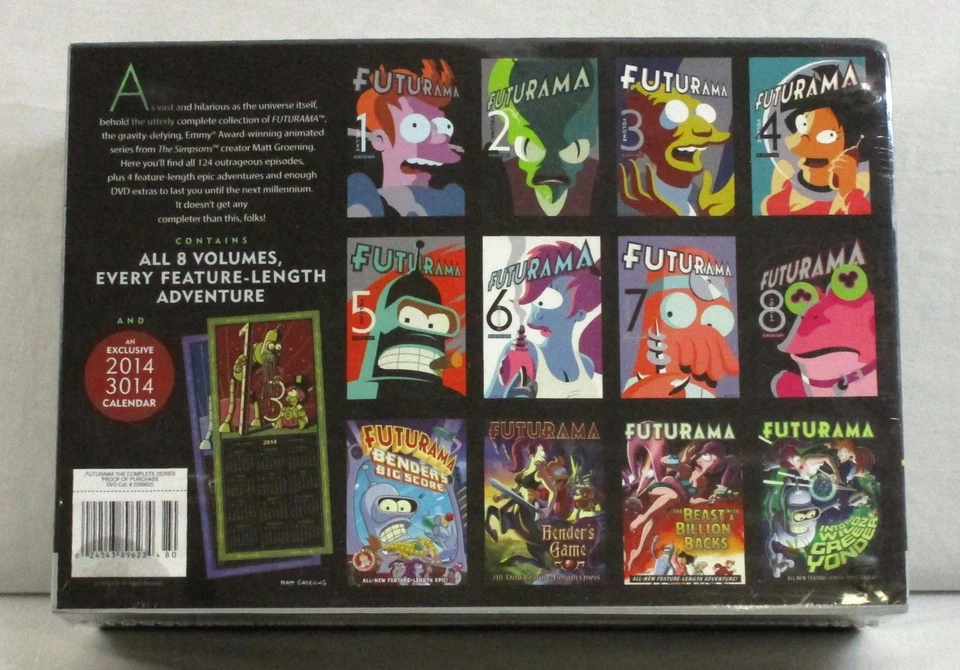 Futurama: The Complete Series DVD Box Set Volumes 1-8 +4 Movies NEW SEALED - Image 2 of 4