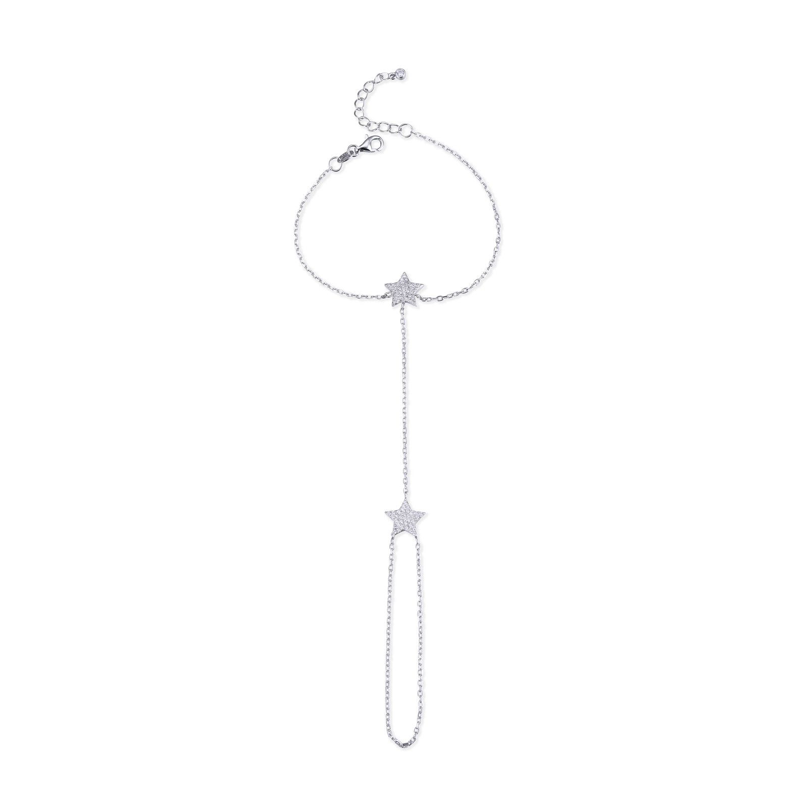 Bracelet de main étoile ajustable anti-ternissement pour habiller les mains fines