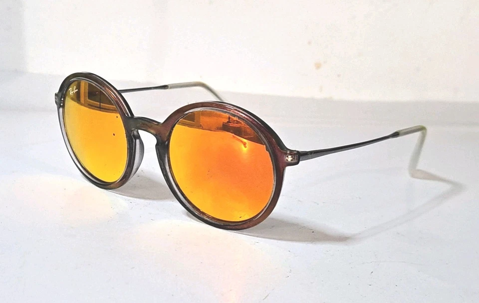 Ray-ban RB 4222 6167/Q Sunglasses Red Mirrored Unisex Made In Italy - Image 3 of 4