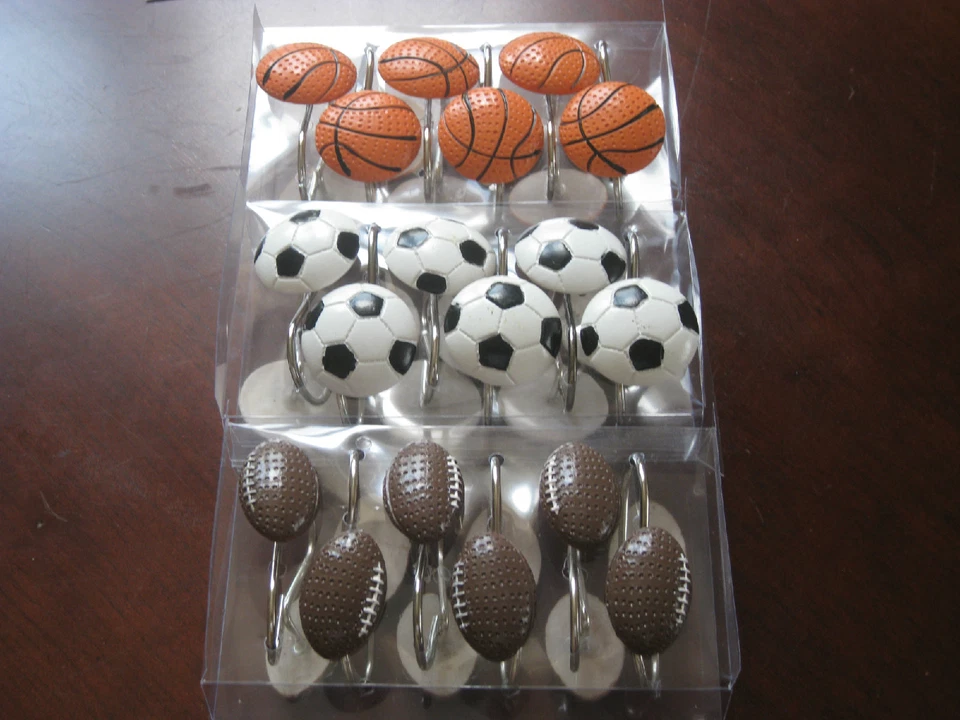 Gancho Cortina de Ducha Deportivo Baloncesto Fútbol Fútbol Foto 3 de 4