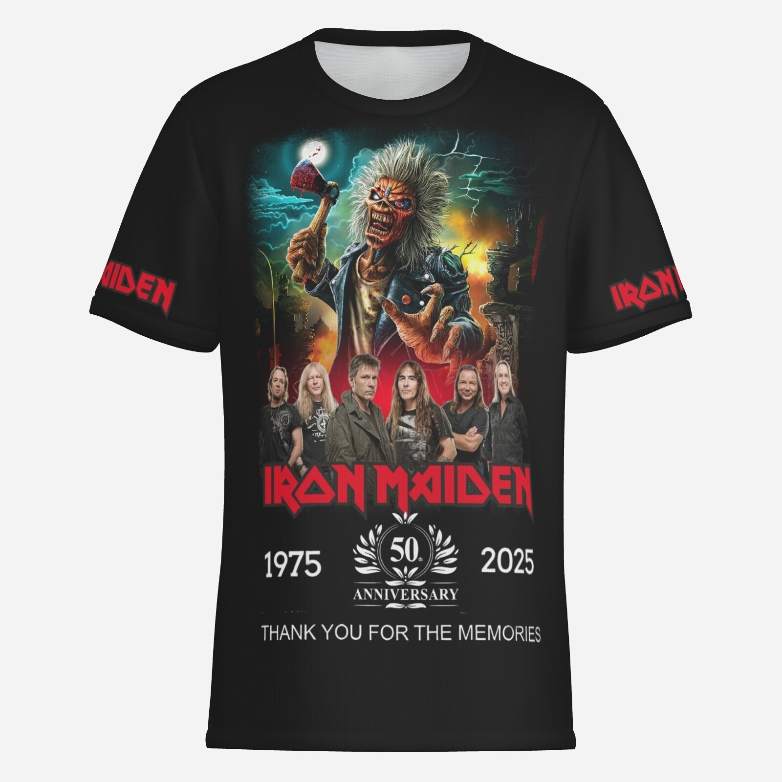 Iron Maiden Fan T-Shirt 50 Jahre / DE Tour 2025 100% Cotton
