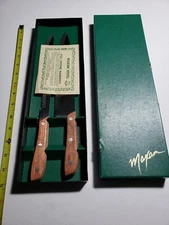 VINTAGE MAXAM Steel Kitchen Delite Knife Set Carving Chefs Meat Wood Handle 