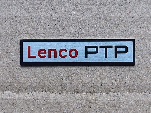 Tocadiscos Lenco PTP logotipo insignia de metal hecho a medida - Imagen 2 de 6