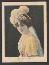 Westminster Tobacco 1921 Stage & Cinema Stars Cigarette Card #20 Clara Evelyn