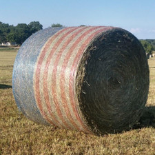 48" x 9840' Bale Tuff Freedom USA Flag Net Wrap, Bale Wrap, Hay Baling