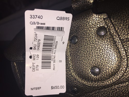 Neu mit Etikett Coach 33740 Rhyder 33 große Umhängetasche aus Messing Metallic Leder 650 $ neuwertig! - Bild 9 von 10