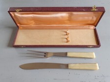 Ménagère anciens couverts DEG service à viande coffret vintage Epoque ART DECO .