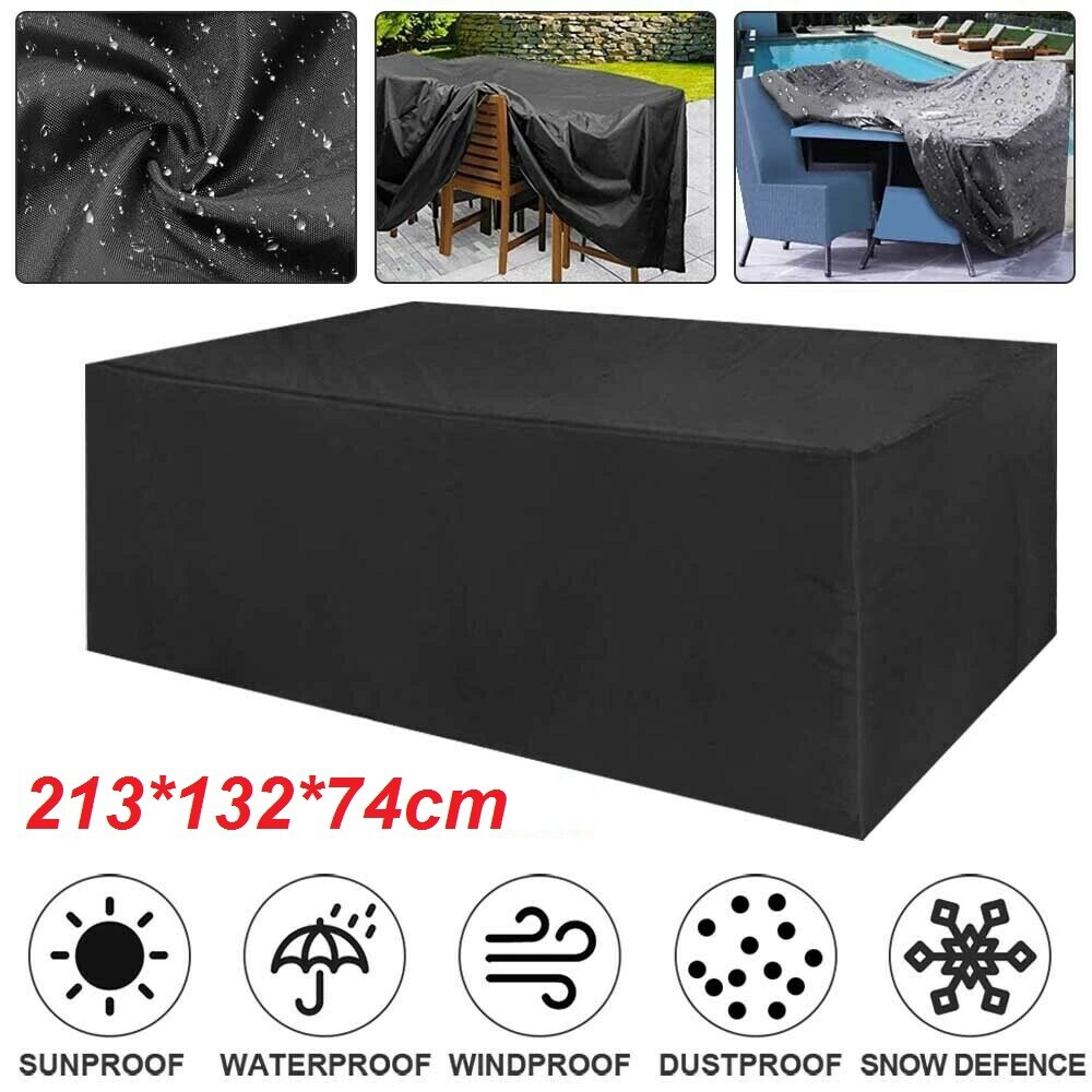 OFFCUP Gartentisch Abdeckung Wasserdicht - 420D Oxford Gewebe Mit Kordelzug