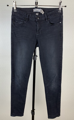 PAIGE Damen Gr. W26 / XS Stretch Jeans Hose Skinny schwarz Jegging Low Rise 810