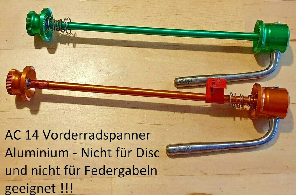 Tune AC 14 100 Road AC 16 MTB Vorderrad quick release skewer Retro NOS Vintage - Bild 2 von 4