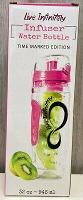 Live Infinitely 32 oz. Infuser Water Bottles - Featuring a Full 