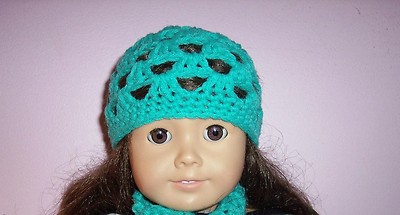 Jade Hand Crochet Beanie Hat For The American Girl Doll
