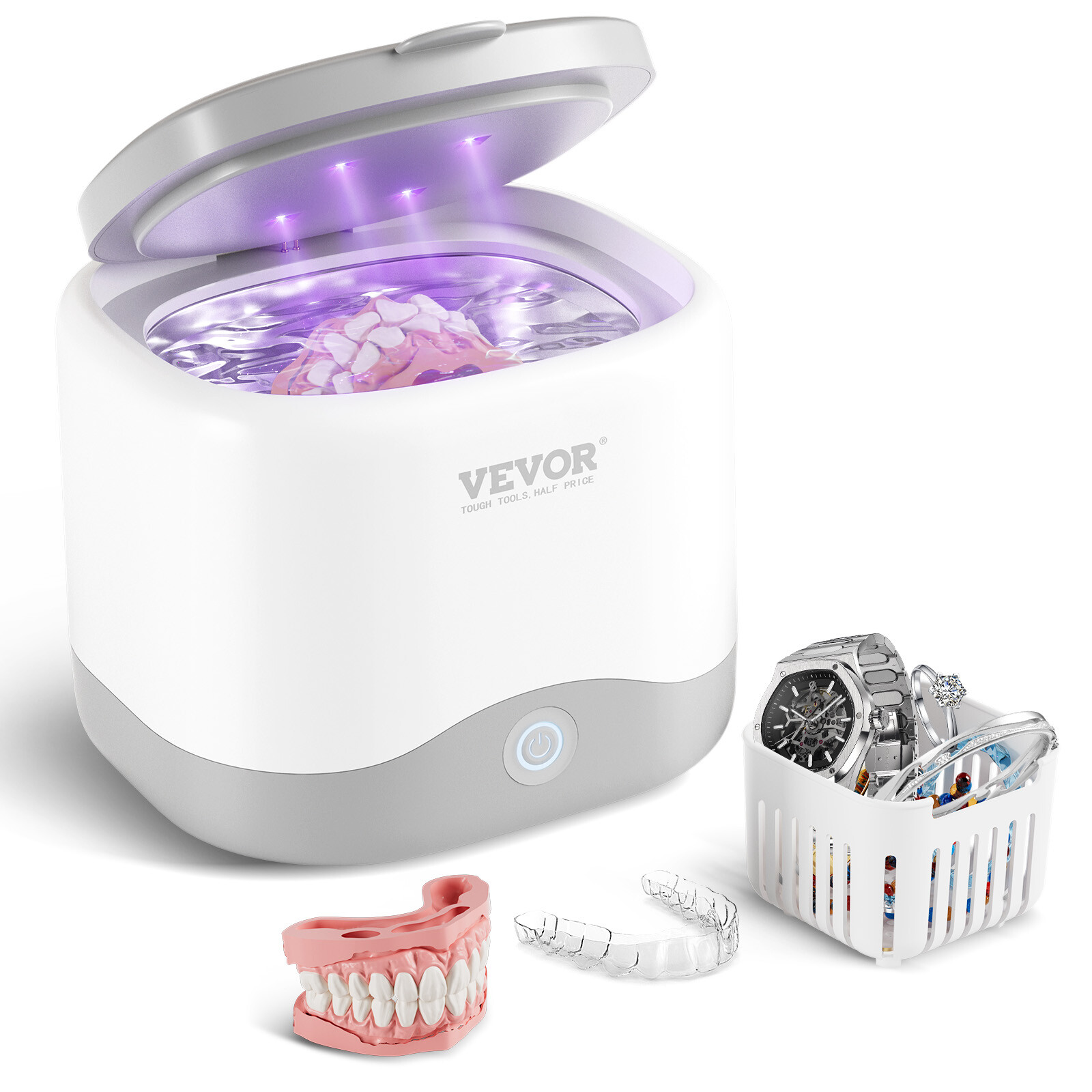 Nettoyeur ultrason VEVOR anti-ternissement pour purifier les bijoux délicats