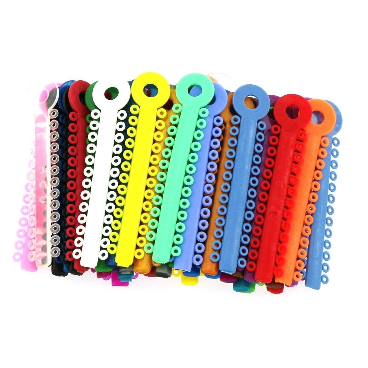 2000 élastiques Orthodontiques Multicolores Pour Appareil Dentaire - Lot De 3 Paquets, Neuves