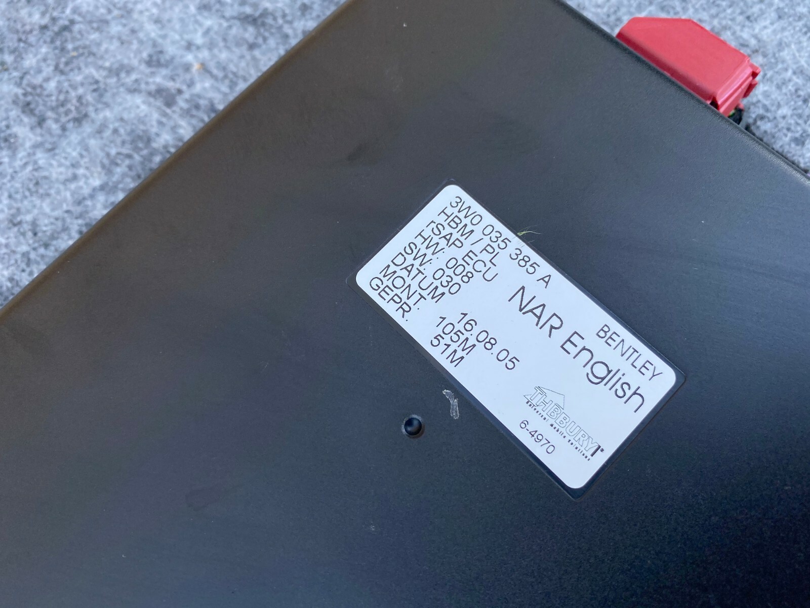 BENTLEY CONTINENTAL GT TELEMATICS PHONE CONTROL MODULE 3W0035385 OEM (04-10)