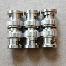 Amphenol RF 31-218 adapter Coaxial Connector BNC Male BNC Male 50Ohm lot of 3 