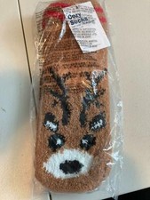 Old Navy NWT Kid Size Super Cute CoZy Warm Holiday Reindeer Cozy Crew Socks