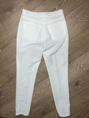 womens white cigarette trousers Womens White Sisley Cigarette Trousers.poly. Made In Italy 42./26